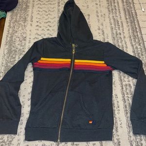 KID'S 5 STRIPE HOODIE - CHARCOAL